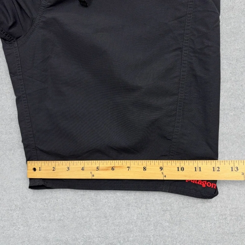 Patagonia Wavefarer Board Shorts Men's 34 Black Drawstring Linerless Surf Swim